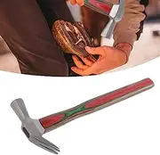 SustVita Steel Horseshoe Hammer with Handle, Farrier Hammer for Hoof Care, Nice for Driving Nails and Prying Boards