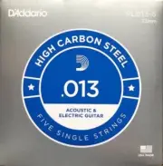 10 Pack .013 Single D'Addario Plain Steel Electric or Acoustic Guitar Strings