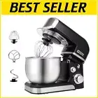 Portable 3.2Qt Stand Mixer with Anti-Slip Base & 6 Speed Settings - Lightweight