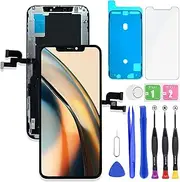 for iPhone Xs LCD Display FHD Screen Replacement 3D Touch Digitizer Frame Full Assembly with Repair Tools Kit for 5.8 inch A2097, A1920, A2100, A2098+Waterproof Adhesive+Screen Protector