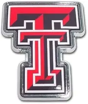 Texas Tech University Red Raiders Color TT Chrome Plated Premium Metal NCAA College Car Truck Motorcycle Emblem
