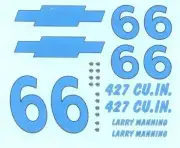 Plastic Performance Products #66 Chevrolet 1965 Larry Manning decal