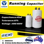 ICAR 45 UF RUN running capacitor 450V Motor 50/60Hz 4 pins best quality