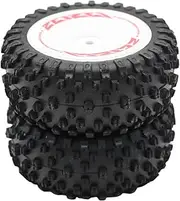 [Generic] 2 Pieces 1:12 Scale Touring Car Tires Rear Tyres for Wltoys 124008 RC Car