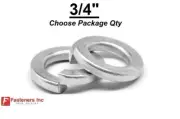 3/4" Zinc Plated Steel Low Carbon Standard Split Lock Washers (Pick Quantity)