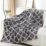 Geometry Throw Blanket - 280GSM Throw Blanket (50 X 60 Inches) Grey Geometry
