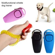 New Pet Training Keyring Dog Clicker Whistle Puppy Obedience Agility Trainer