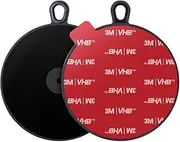 [pop-tech] Adhesive Dashboard Mounting Disk: 95mm Dash Pad Mount Disc for Suction Cup & Vacuum Phone Holder - 2 Packs 3.74" 3M Car Sticky Base Plate for Garmin & Tomtom GPS DashCam