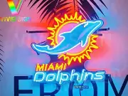 Miami Dolphins 20"x16" Neon Sign With HD Vivid Printing Decor Beer Bar Gift EY