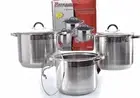 Rossner Stainless Steel Induction Cookware Set Casserole Stockpot - 3 Pots