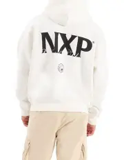 [Nena & Pasadena] Dexter Box Fit Hoodie in White