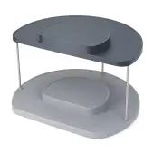 CupboardStore 2 Tiered Rotating Organiser Size 33.6X7.7X28.6cm by Joseph Joseph