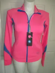 Gilly Hicks Jacket Sydney GH SPORT Pink/Blue 360 Stretch Women's L Full Zip NWT