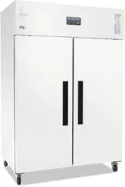 Polar G-Series Solid Double Door Upright Freezer, 1200 Liter Capacity, White