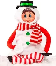 Elf Behaving Badly Naughty Christmas Boy Girl Elves Outfit Range with Mischief Surprise (Plush Snowman Outfit)