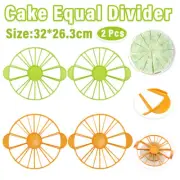 2PCS Cake Slicer Cutter Adjustable Layer Divider Baking Tool DIY Cake Leveler AU