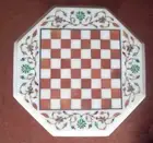 15" marble chess game table top inlay Handmade Home decor