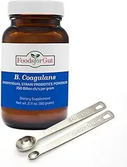 Foods For Gut Bacillus Coagulans Probiotic Powder 350 Billion cfu's | NO Additives | Digestive & Immune Support | High Potency | B. Coagulans | 60 Grams (2.11 Oz)