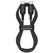 Mophie Premium - 60W USB-C Cable - 2m - Black PD Fast Charging - Up to 60W - Durable Braided Nylon - Heavy-Duty Construction - Anodized Matte Aluminium Connectors - Universal Compatibility [409912237]