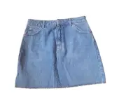 NWT Top Shop Blue Mini Denim Skirt Size 12 Western Mid Rise Y2K Cowgirl
