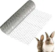 Chicken Coop Wire - Metal Galvanized Chicken Wire Chicken Fencing | Wear-Resistant Hexagonal Netting Chicken Wire Roll Garden Fencing Animal Barrier