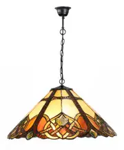 16" Tuscany Sunset Stained Glass Tiffany Pendant Light