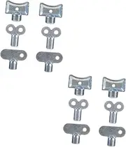 Mobestech 2sets Plumbing Valves Key Set Radiator Vent Key Zinc Alloy Radiator Bleed Hole 6pcs*2
