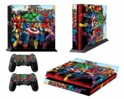 Avenger Decal Cover Skin Sticker For PS4 PlayStation 4 Console 2 Controller USA