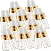 FOYTOKI Refillable Dropper Bottles Set 3ml Empty Oil Jars for Kitchen Perfume Travel Bottle