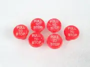 6x Stop Cable Knob Red For Massey Ferguson TEF Tractor 20 165 240 290 35 65 FE35