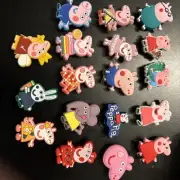 18 pcs. PEPPA PIG Shoe charms