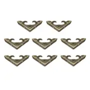 8pcs Metal Desk Corner Protectors Table Edge Cover Guard 31x31x5mm Bronze Tone