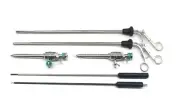 6pc Laparoscopic Spoon/Claw Forceps & Trocar With Knot Pusher & Hook SS Reusable