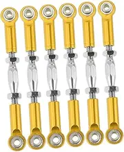 HOOTNEE Adjustable 6pcs 71mm Turnbuckle Rod Linkage for 10 Truck Buggy Yellow High Milled Easy to Assemble