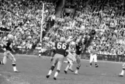 Green Bay Packers Willie Wood In Action 1963 Old Football Photo 1