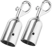 2Pcs Rope End Snap Metal Hook for Welcome Pole Queue Barrier Fixing Hook for Events and Railing Support for Crowd Control and Reception Areas