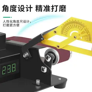 【新店鉅惠】【買就送砂帶10條】小型砂帶機微型迷你電動DIY拋光機打磨機定角磨刀機臺式