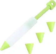 Mobestech Silicone Chocolate Decorating Pen Nozzles for Cake Decorating Piping and Writing for Cupcakes Cookies and Fondant Easy to Use Kitchen Tool Green