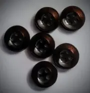 1/2" 4-Hole Dark Brown Dress Shirt Buttons
