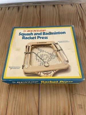 Vintage Dunlop Squash And Badminton Racket Press Made In Great Britain