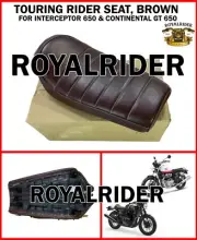 TOURING RIDER SEAT BROWN For ROYAL ENFIELD Interceptor 650 & Continental GT 650