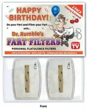 HAPPY BIRTHDAY Party - FART FILTER - Gag Joke Card Funny Gift CHERRY - AIR PM2.5