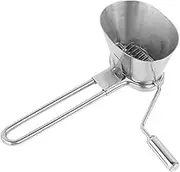 Rotary Coriander Grater with Handle, Stainless Steel Chopper Manual Herb Spice Mill Vegetable Grinding Tools Hand Crank Grater for Kitchen Gift