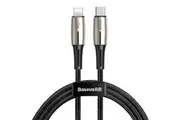 Baseus Water Drop-shaped Cable USB Type C to Lightning 18W Flash Charge Data Cable 1.3m - Black