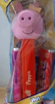 PEPPA PIG PEZ ~ PEPPA With TEDDY BEAR On Stem ~ Mint In Package