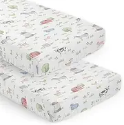 Sweet Jojo Designs Farm Animals Boy Girl Baby Fitted Crib Sheet Set Infant Newborn Nursery Toddler Bed Room Standard Mattress 2pc Gender neutral Watercolor Farmhouse Barn Horse Pig Cow Black and White