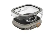 Uniq Apple Watch Ultra 2 49mm Voute Watch Case - Titanium Silver , 9H Curved