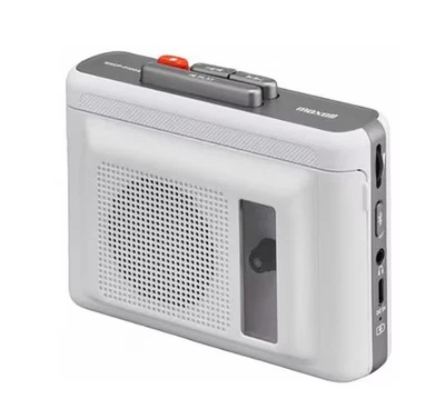 Maxell Portable Cassette Player with Built-in Speaker White MXCP-P100SWH