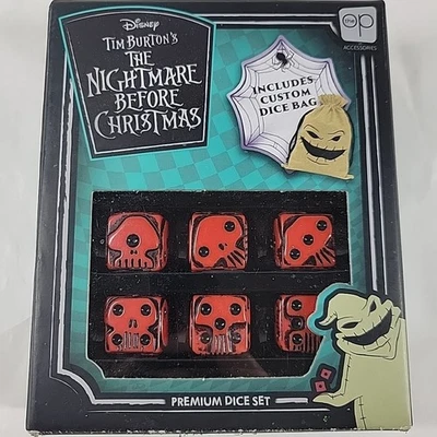 Disney Nightmare Before Christmas Premium Dice Set w/ Custom Bag Halloween NBC