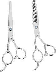 Healeved 2Pcs Left Handed Hair Cutting Scissors Professional Hairdressing Shears for Lefty Barbers Tools Compact and Easy to Clean
